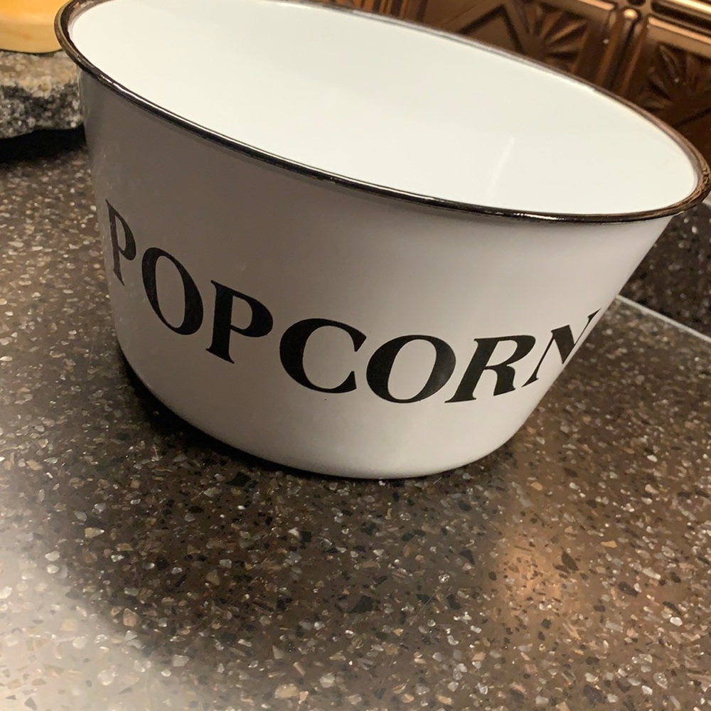 Metal popcorn bowl
